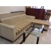 THANH LÝ BỘ SOFA KÈM BÀN KÍNH CAO CẤP MÀU NÂU SỌC TRẮNG